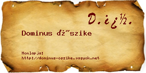 Dominus Őszike névjegykártya